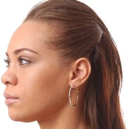 Clear Crystal Classic Hoop Earrings