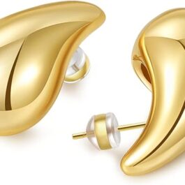 Teardrop Earring Oversized Chunky Gold