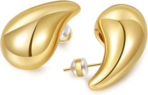 Teardrop Earring Oversized Chunky Gold