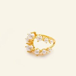 Kenivira 18K Gold Plated Pearl Ring