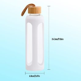 Glass Water Bottle, Reusable Glass Bottle