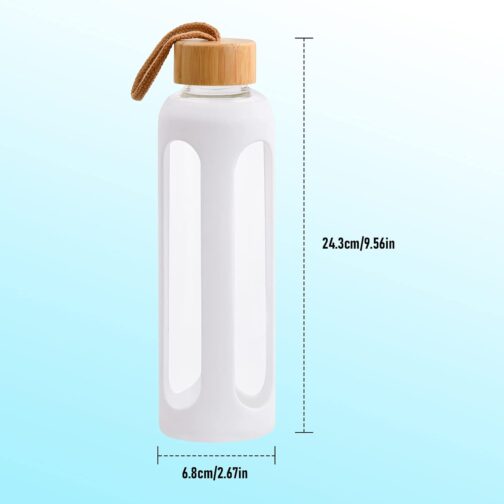 Glass Water Bottle, Reusable Glass Bottle - Image 2