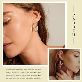 PABBEU Silver Hoop Earrings