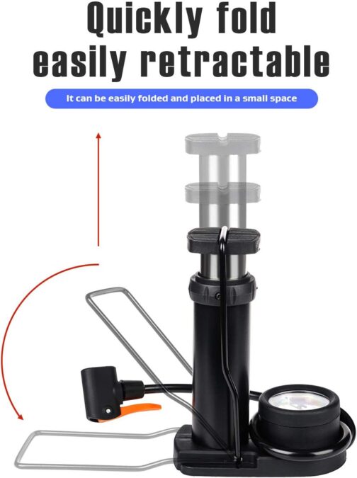 Bike Pump with Pressure Gauge - Image 2