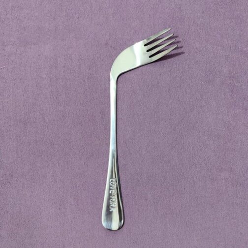 Metal Fork Angled Spoon