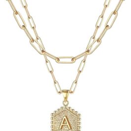 18K Gold Plated Layered Initial A-Z