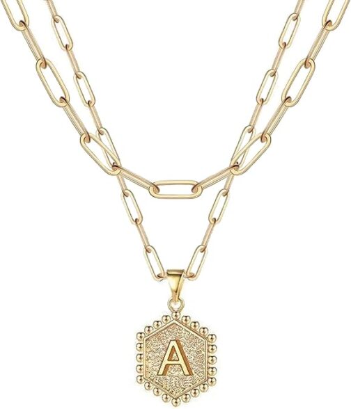 18K Gold Plated Layered Initial A-Z