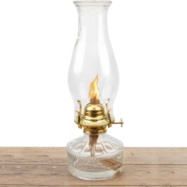 Oil Lamp for Indoor Use Vintage Glass