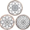 Pack of 3 Rustic Wall Decoration Round Farm
