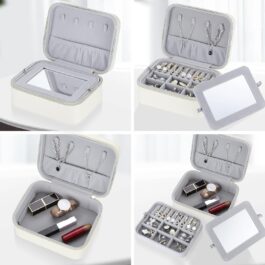 Portable 2-Layer Jewelry Box for Women