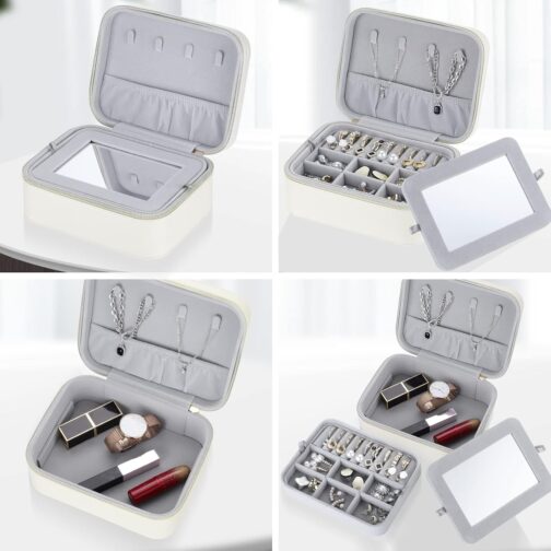 Portable 2-Layer Jewelry Box for Women - Image 2