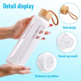 Glass Water Bottle, Reusable Glass Bottle