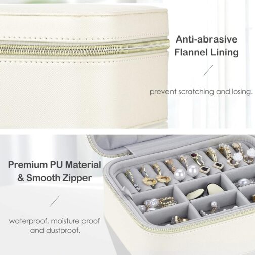 Portable 2-Layer Jewelry Box for Women - Image 3