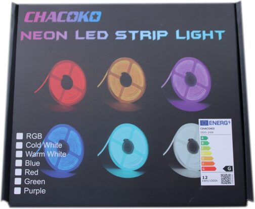 CHACOKO 5 m LED Strip Neon 600 LEDs