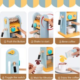 ICEKO Wooden Toy Coffee Maker