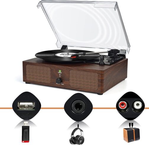 Vinyl Record Player Wireless Turntable - Image 2