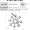crystal jewelry 18 in 1 Snowflake Multitool Bottle - Image 2