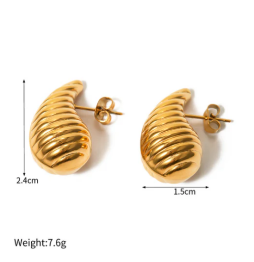 PAbbeu 18k gold plated earrings