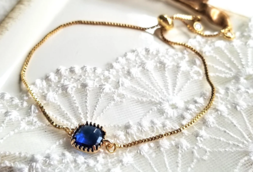 Sapphire dainty bracelet