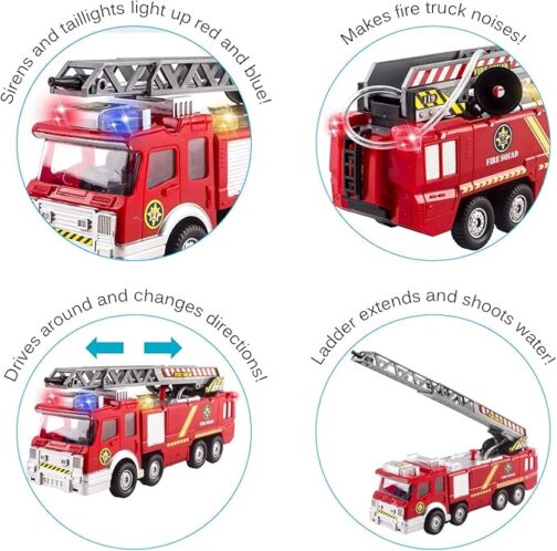 Fire Truck Toy Rescue  with Shooting Water by Vokodo - Image 2