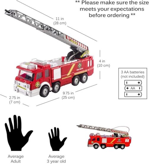 Fire Truck Toy Rescue  with Shooting Water by Vokodo - Image 3