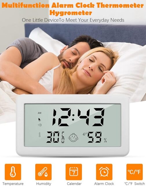 Multifunction Thermometer Hygrometer Clock - Image 2