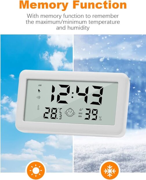 Multifunction Thermometer Hygrometer Clock - Image 5