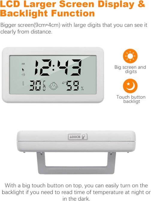 Multifunction Thermometer Hygrometer Clock - Image 6