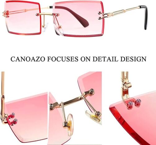 Rimless Rectangle Sunglasses - Image 3