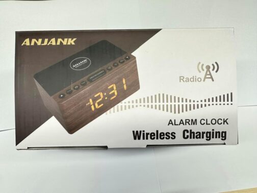 ANJANK Bedside Wooden FM Radio Alarm Clock - Image 7