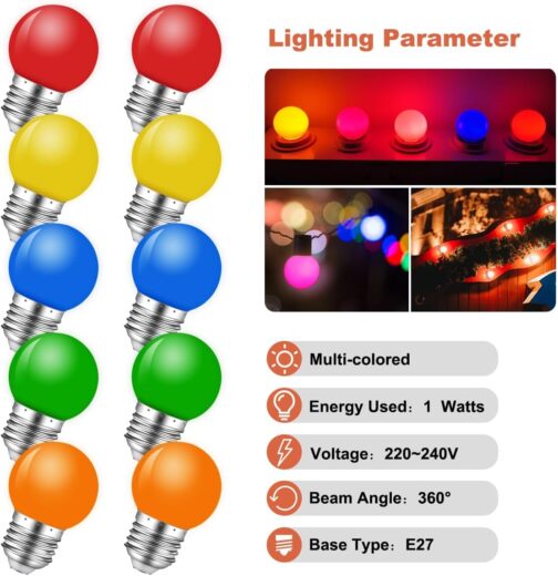 Colored LED Bulbs 40 pack - Image 7