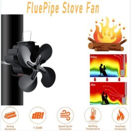 Wood Flue Pipe Stove Fan