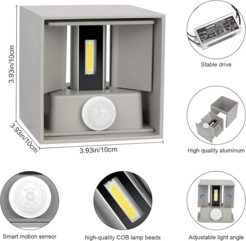 LEDMO LED Wall Light with Motion Sensor - Image 6