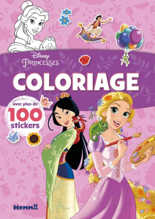 Disney Princesses - Coloring with over 100 stickers