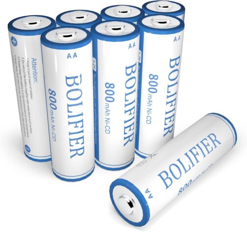 BOLIFIER 8 Pack AA Rechargeable