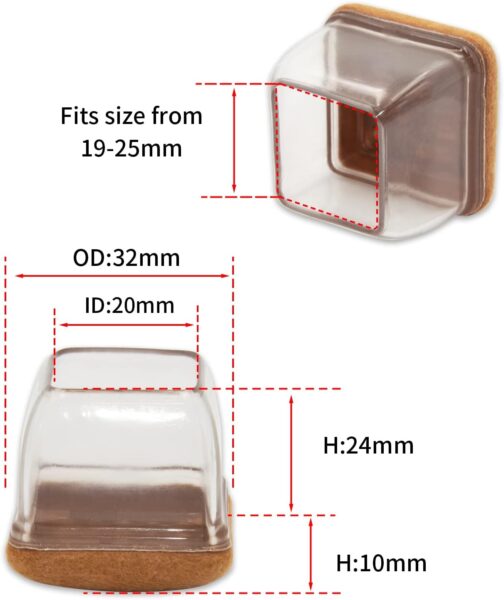 8PCS Transparent Square - Image 3